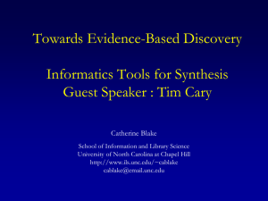 slides - Towards Evidence
