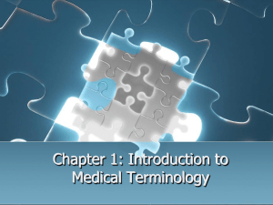1 Intro to Medical Terminology