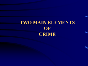TWO MAIN ELEMENTS OF CRIME
