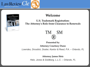 Trademark Registration - Lowndes, Drosdick, Doster, Kantor & Reed