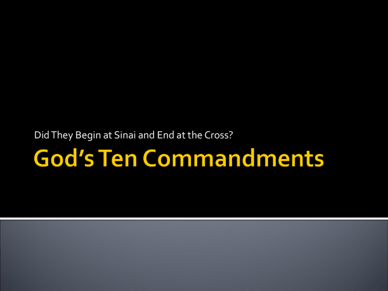 God s Ten Commandments