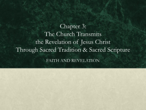 Why is Sacred Scripture - Midwest Theological Forum