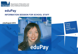 eduPay is - Staff Intranet Page