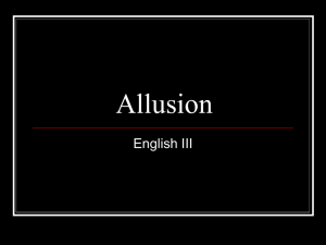 Allusion - Delta House English III
