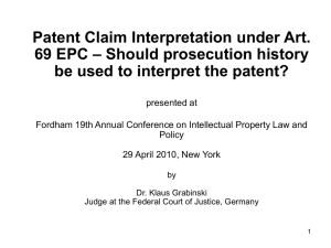 Interpretation of Patent Claim