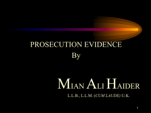 Prosecution Evidence