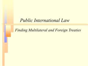 Public International Law: Multilateral and foreign sources