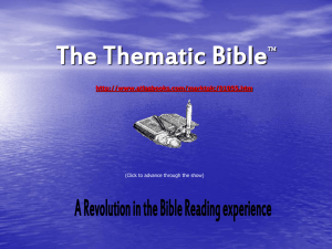 The Thematic Bible Powerpoint Presentation