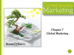 Chapter 7 Global Marketing
