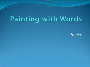 Painting with Words (Poetry Notes)