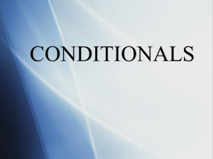 A review of conditionals