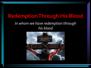 Redemption Through His Blood - gbfc