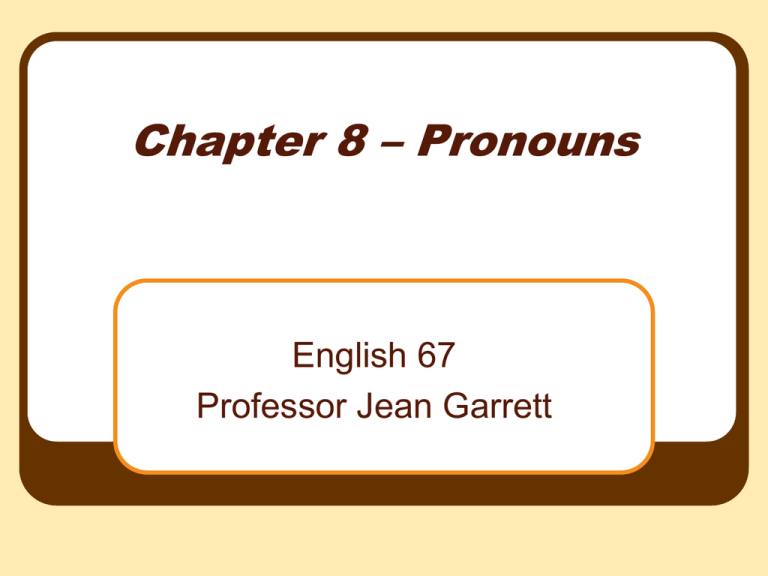 Pronouns