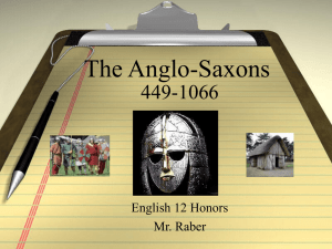 The Anglo-Saxons - Marlington Local Schools