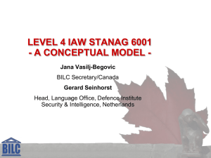 LEVEL 4 IAW STANAG 6001 A CONCEPTUAL MODEL