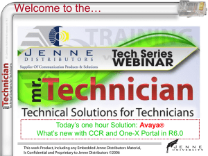 Mr Tech Avaya CCR_One-x - Jenne Distributors, Inc.