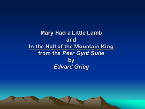 Mary Had a Little Lamb and In the Hall of the Mountain King from the