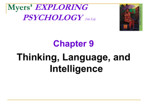 Psych 101 – Chapter 9 - Part 1