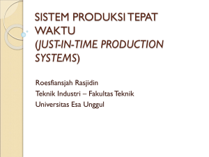 Sistem Produksi Tepat Pertemuan 1 - TIN416