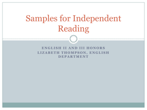 Samples for Independent Reading