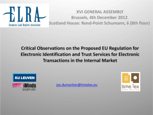 Critical Observations on the Proposed EU Regulation for Electronic