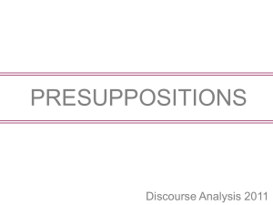 potential presuppositions