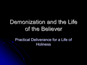 Demonization and the Life of the Believer