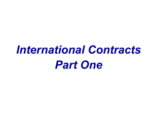 Chapter 5 International Contracts SLIDES ONLY