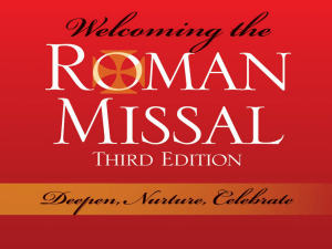 The Roman Missal - Roman Catholic Diocese of Syracuse