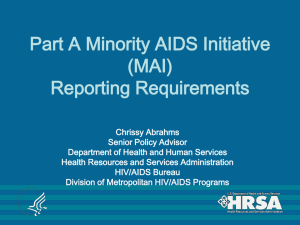 Minority AIDS Initiative Requirements