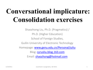 Conversational implicature: Consolidation exercises