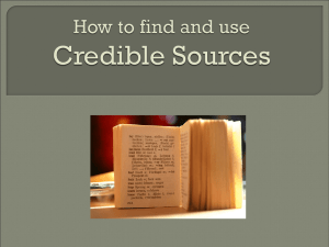 Credible Sources Presentation
