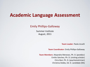 Academic Language Assessement