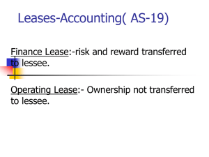 Leases-Accounting( AS-19)