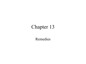 Remedies - Chapter 13