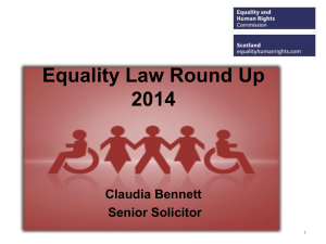 Claudia Bennett - Equality and Human Rights Commission