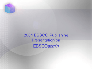 EBSCOadmin Internal Site - NymE