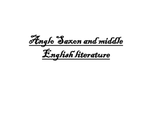 Anglo Saxon and middle English literature