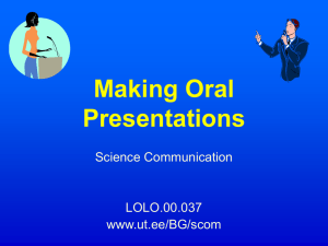 Making Oral Presentations