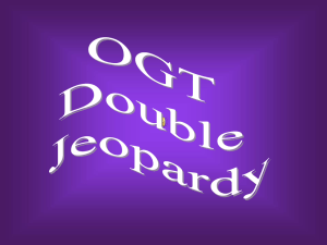 Reading and Writing OGT Jeopardy