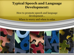The 5 areas of Typical Speech and language development