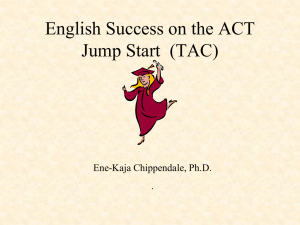 ACT TAC Jump Start English