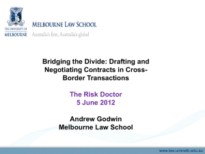 Drafting and Negotiating Contracts in Cross