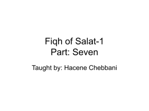 Fiqh of Salat