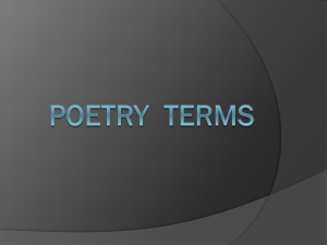 Poetry Terms - World of Teaching