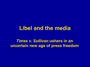 Libel and the media