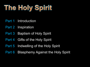 Holy Spirit Part 1 - Radford Church of Christ