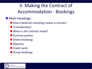 Booking Accommodation