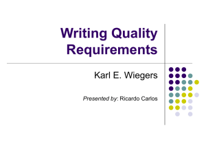 Writing Quality Requirements