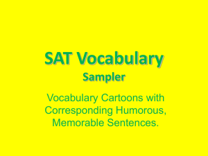 SAT Vocabulary Words PowerPoint